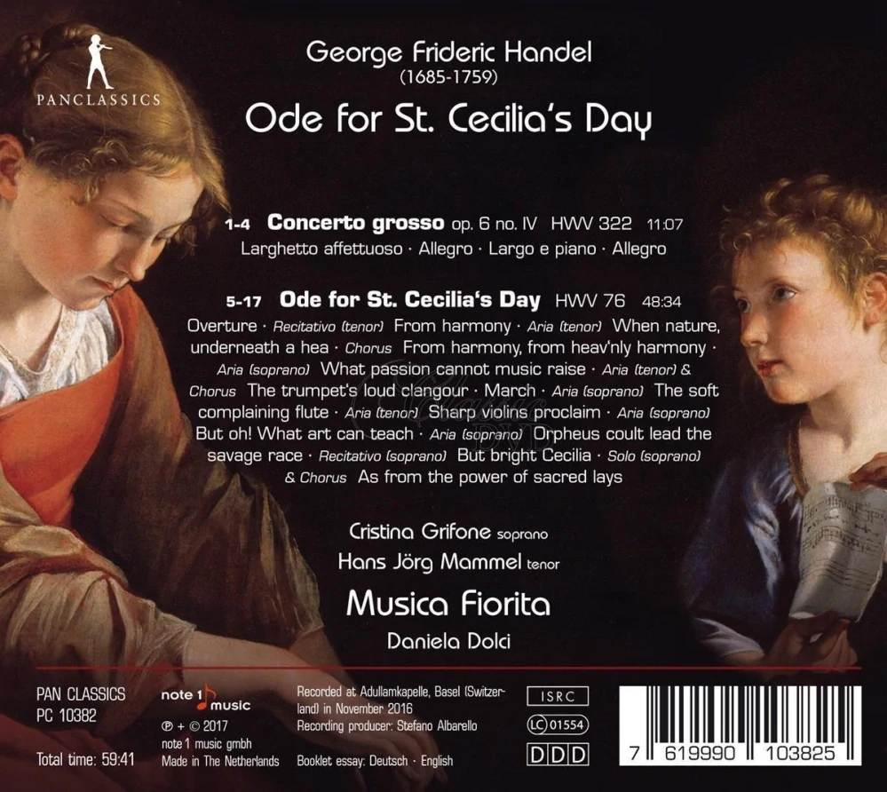 Handel: Ode for St Cecilia's Day (CD)
