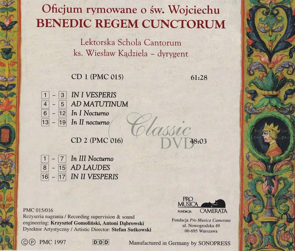 BENEDIC REGEM CUNCTORUM - Oficjum Rymowane (2CD)