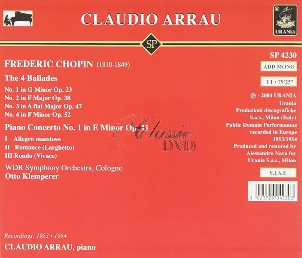 Frederic Chopin: Piano Concerto 1; The 4 Ballads (CD)