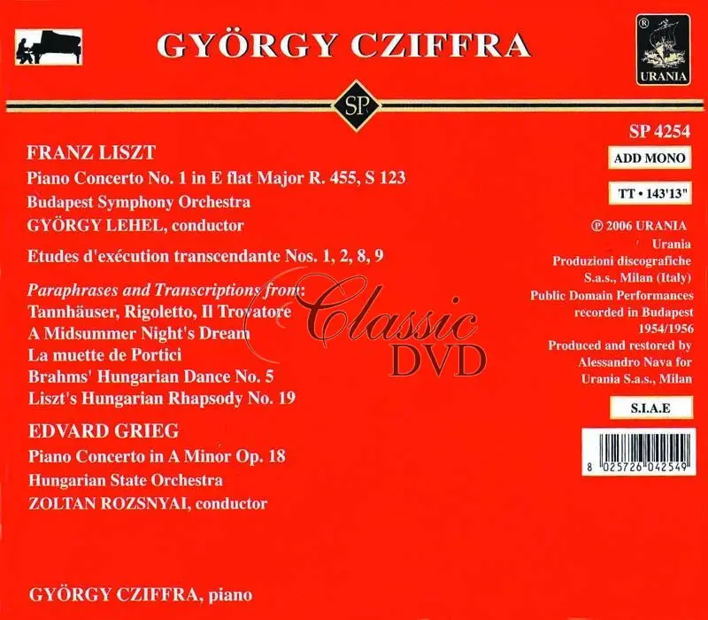 György Cziffra (piano): Liszt, Grieg (2CD)