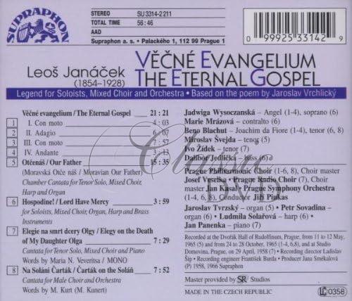 JANÁČEK,L.: Věčné evangelium, Otčenáš, Hospodine, ... (CD)
