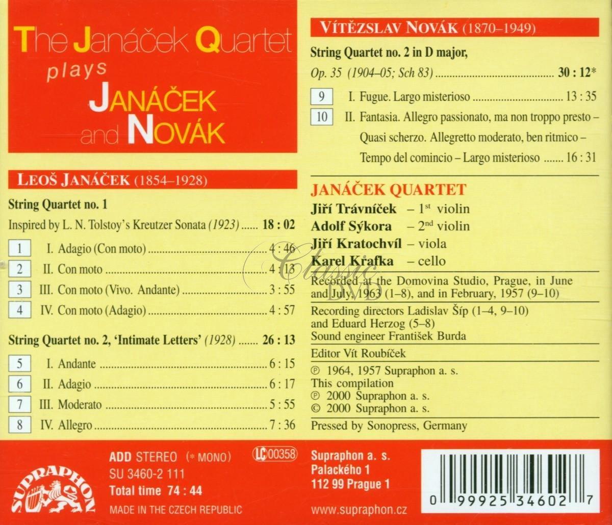 Janáček, L./Novák, V. Smyčcové kvartety č. 1, 2; Smyčcový kvartet, op. 35 (CD)