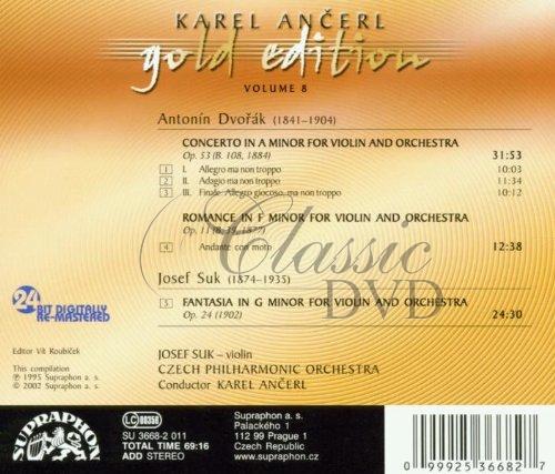 Ančerl Gold Edition 8: Dvořák, A./Suk, J. Koncert a Romance pro housle a orchestr (CD)