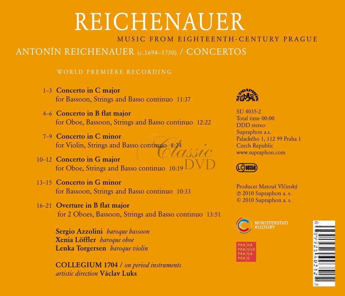 Reichenauer, A. Koncerty. Hudba Prahy 18. století. Collegium 1704 (CD)