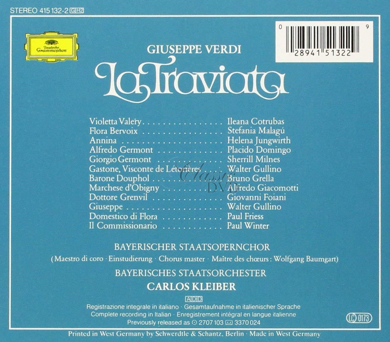 VERDI,G.: La Traviata. Cotrubas · Domingo · Milnes (2CD)