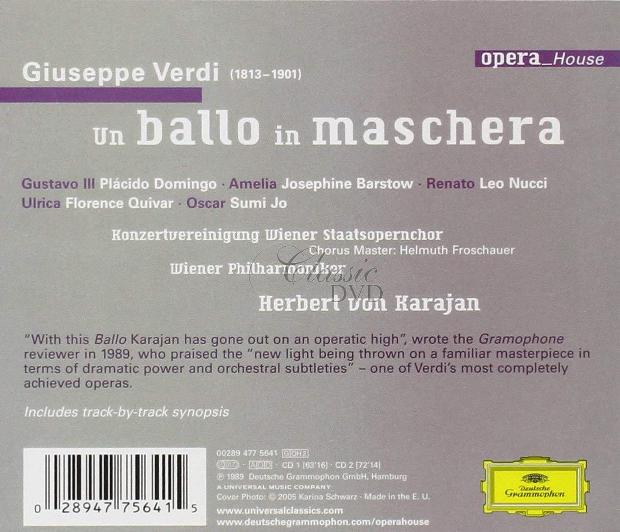 VERDI,G.: Maškarní ples - Un ballo in maschera [Domingo] (2CD)