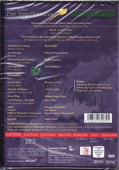 ZELLER,C.: Der Vogelhändler - Ptáčník (DVD)