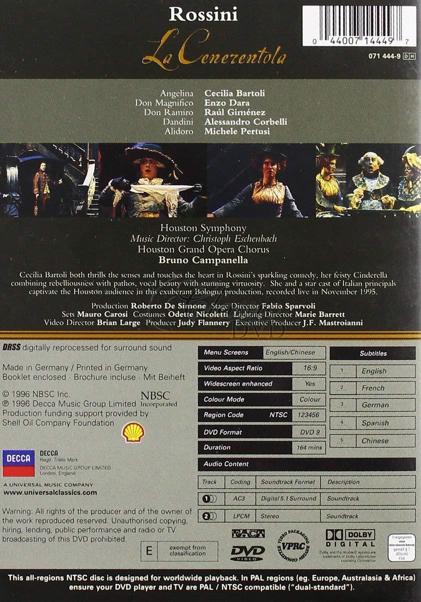 ROSSINI,G.: La Cenerentola - Popelka. Bartoli · Dara · Giménez (DVD)