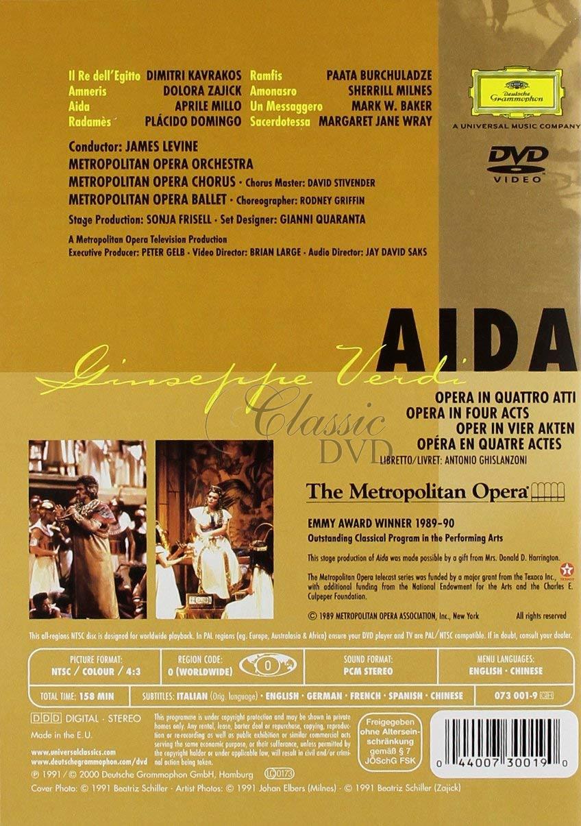 VERDI,G.: Aida - Aprile Millo · Plácido Domingo · Dolora Zajick. Metropolitan Opera (DVD)
