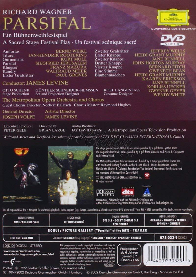 WAGNER,R.: Parsifal - Meier · Jerusalem · Moll . Metropolitan Opera (2DVD)
