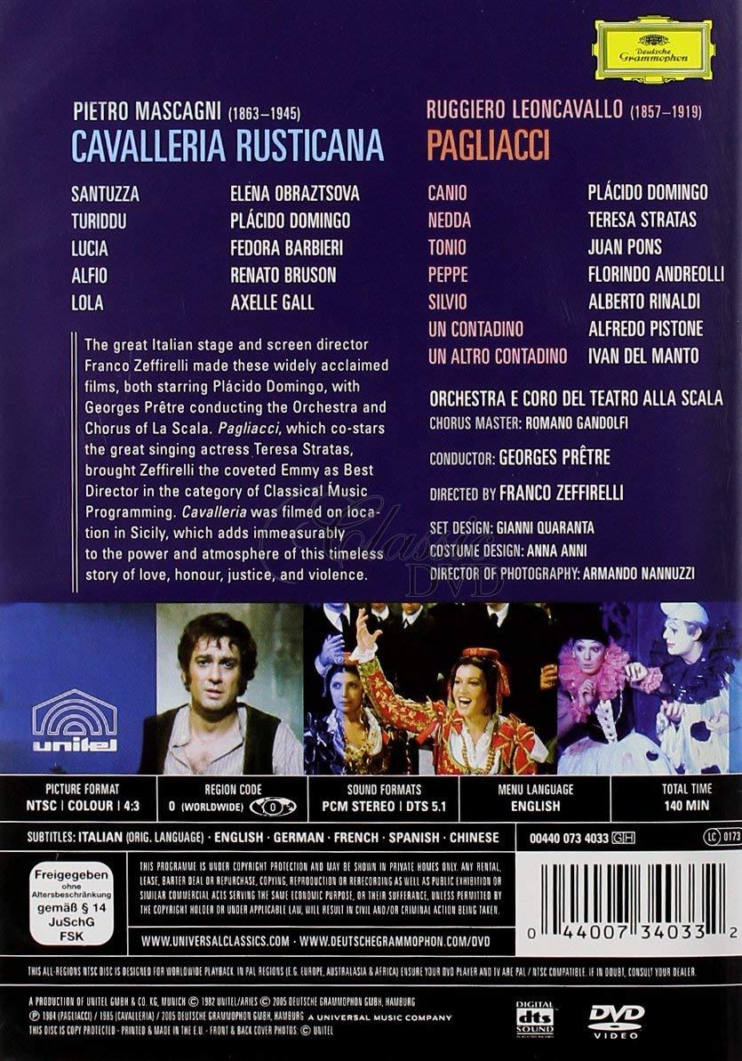 MASCAGNI: Cavalleria Rusticana - Sedlák kavalír. LEONCAVALLO: Pagliacci - Komedianti (DVD)