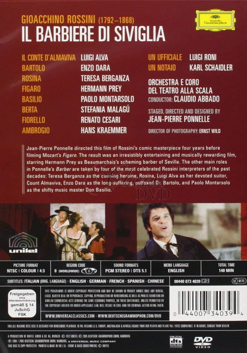 ROSSINI,G.: Il Barbiere di Siviglia - Lazebník sevillský. Teresa Berganza · Luigi Alva (DVD)