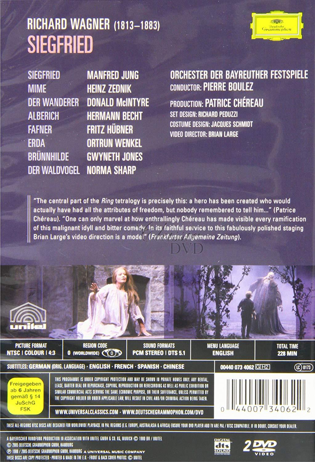 WAGNER,R.: Siegfried - Manfred Jung · Donald McIntyre · Gwyneth Jones (2DVD)