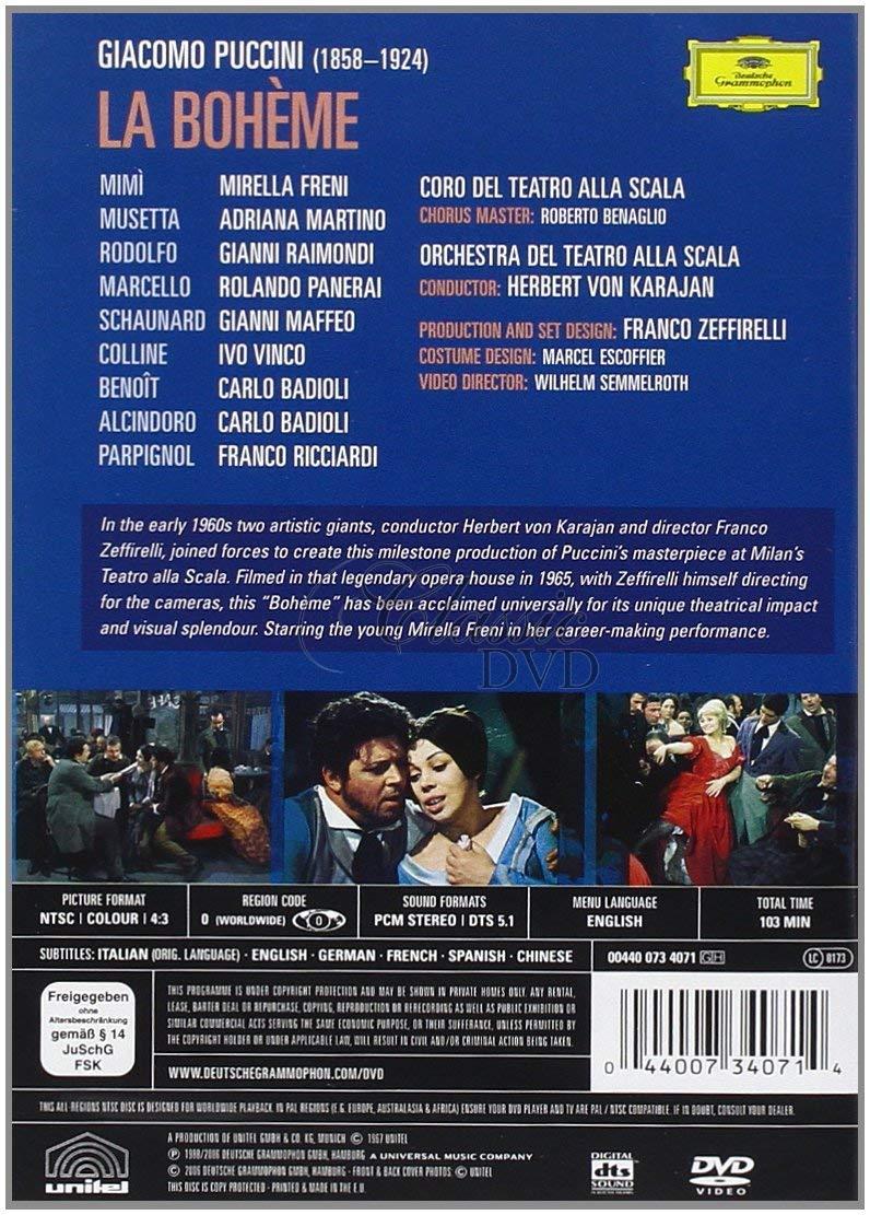 PUCCINI,G.: La Boheme - Mirella Freni · Adriane Martino · Gianni Raimondi (DVD)