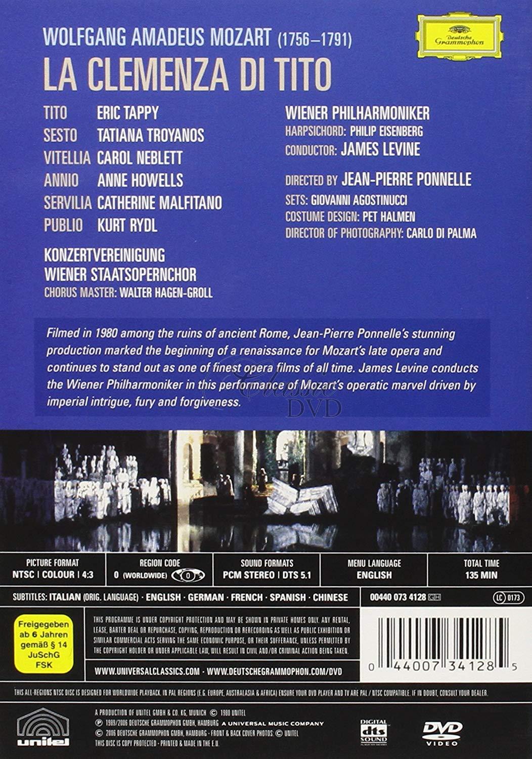 MOZART,W.A.: La Clemenza di Tito - Titova dobrotivost. Tatiana Troyanos · Carol Neblett (DVD)