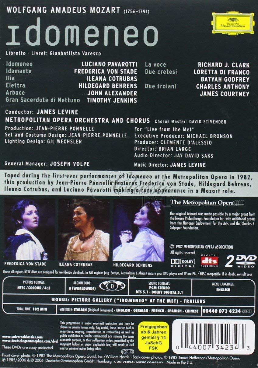 MOZART,W.A.: Idomeneo - Luciano Pavarotti · Ileana Cotrubas. Metropolitan Opera (2DVD)