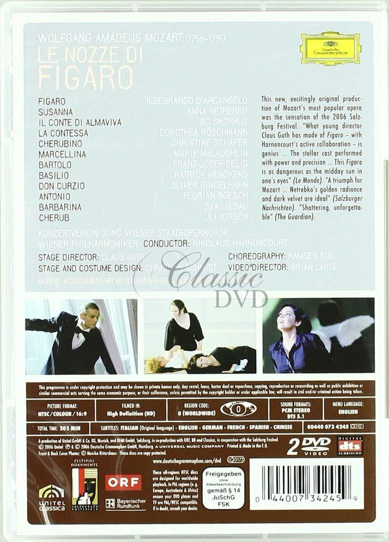 MOZART,W.A.: Le Nozze di Figaro - Figarova svatba. D'Arcangelo · Anna Netrebko (2DVD)
