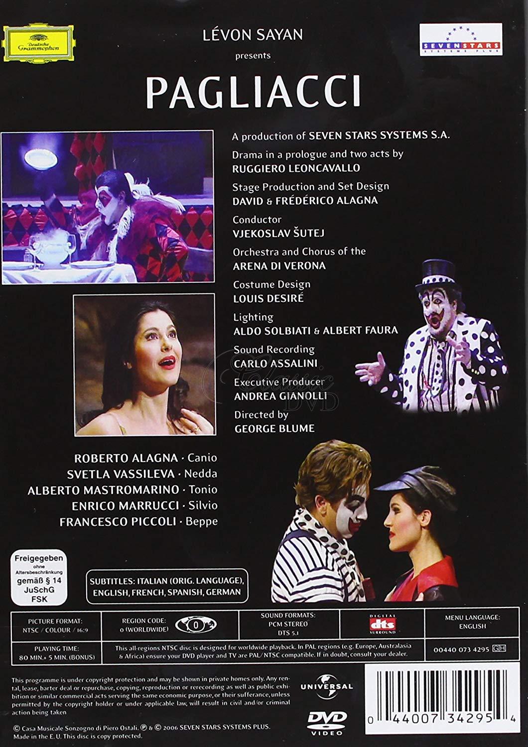 LEONCAVALLO,R.: Pagliacci - Komedianti. Roberto Alagna (DVD)