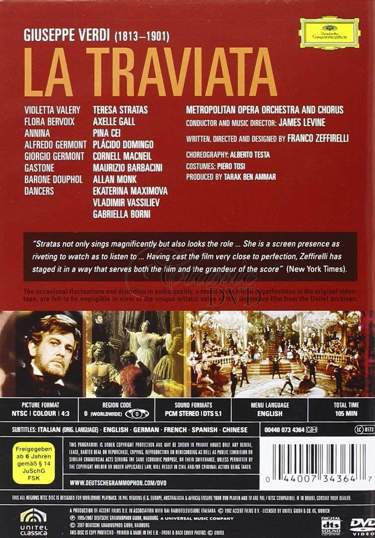VERDI,G.: La Traviata - Teresa Stratas · Plácido Domingo. Metropolitan Opera (DVD)