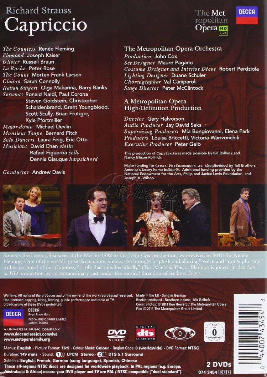 STRAUSS,R.: Capriccio - Fleming. Metropolitan Opera (2DVD)