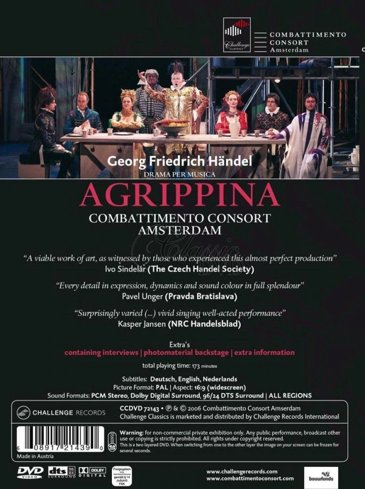HÄNDEL,G.F.: Agrippina - Opera (DVD)