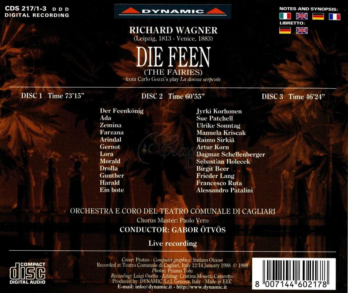 WAGNER,R.: Die Feen - Kompletní opera (3CD)