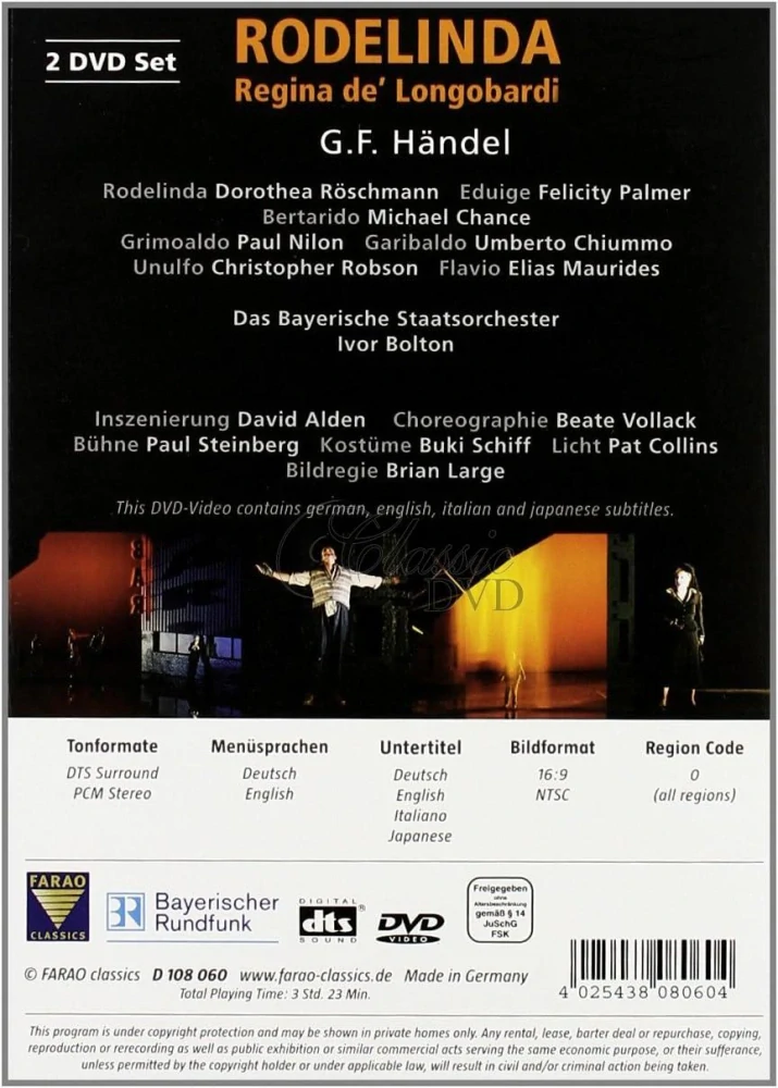 HÄNDEL,G.F.: Rodelinda - Opera (2DVD)