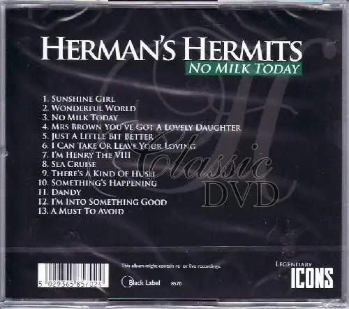 HERMAN`S HERMITS: No Milk Today - originální nahrávky (CD)