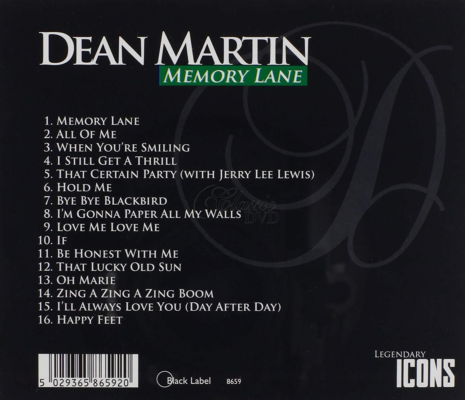 DEAN MARTIN: Memory Lane - originální nahrávky (CD)