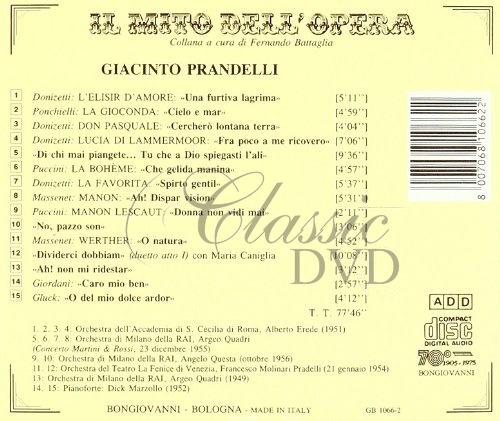GIACINTO PRANDELLI: Il Mito Dell` Opera (CD)