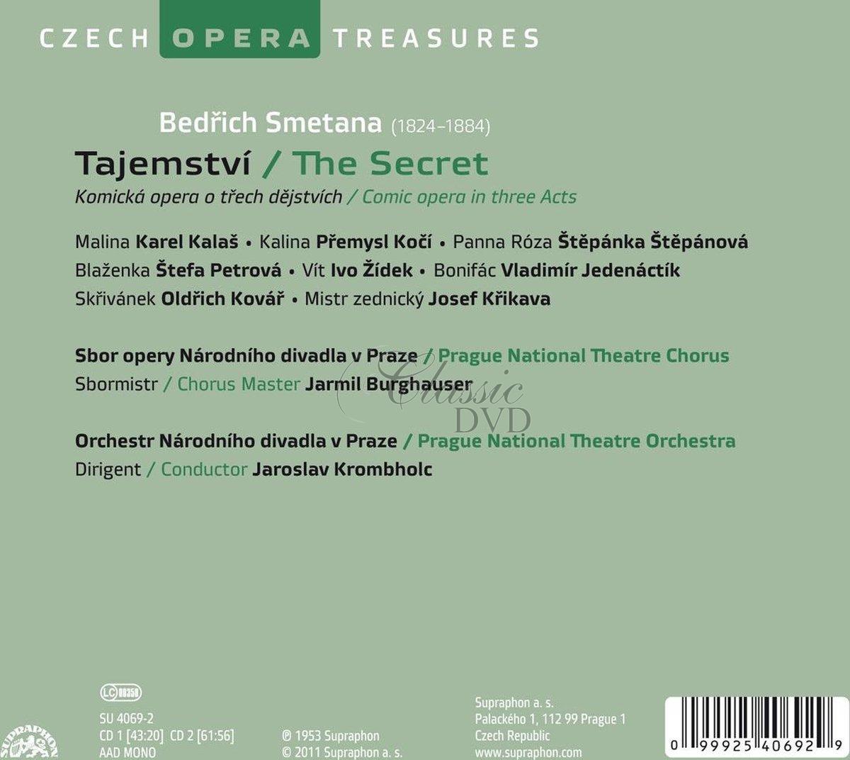 SMETANA,B.: Tajemství. Komická opera o 3 dějstvích - The Secret (2CD)