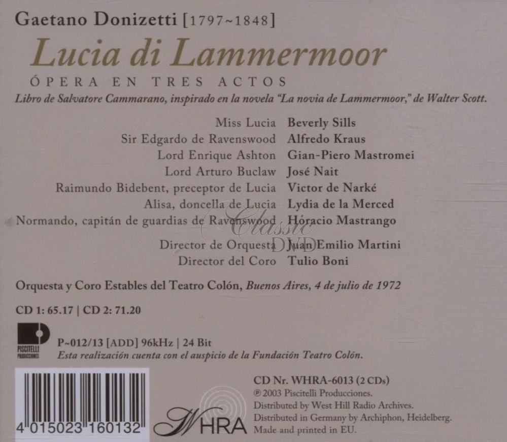 DONIZETTI,G.: Lucia Di Lammermoor (2CD)