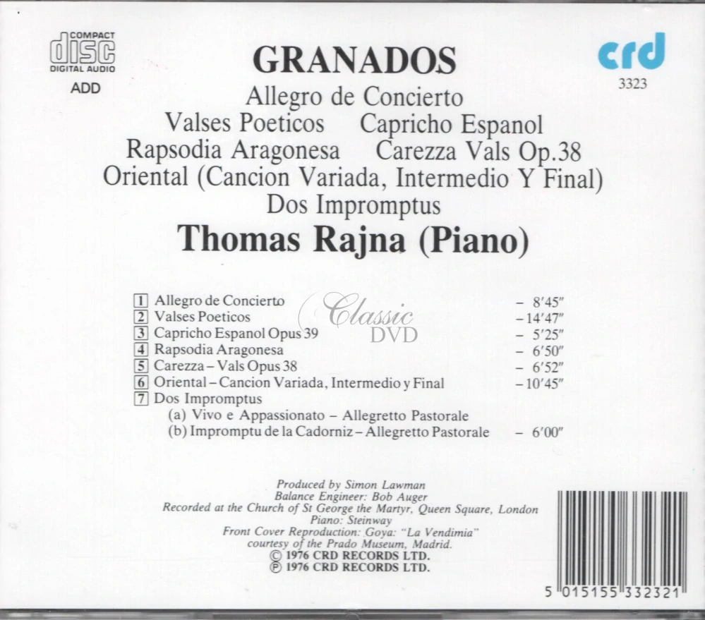 GRANADOS,E.: Piano works (CD)