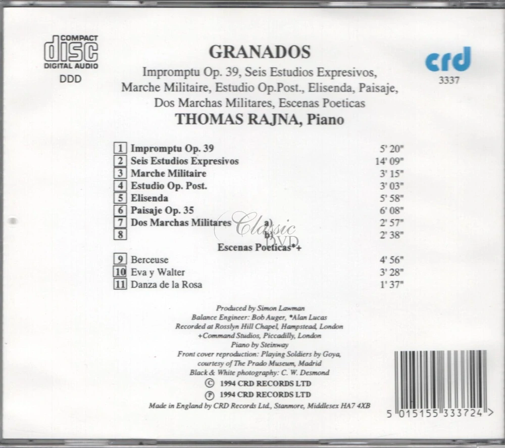 GRANADOS,E.: Piano works (CD)