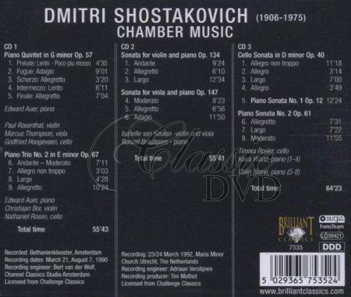 ŠOSTAKOVIČ,D.: Komorní hudba / SHOSTAKOVICH Chamber Music (3CD)