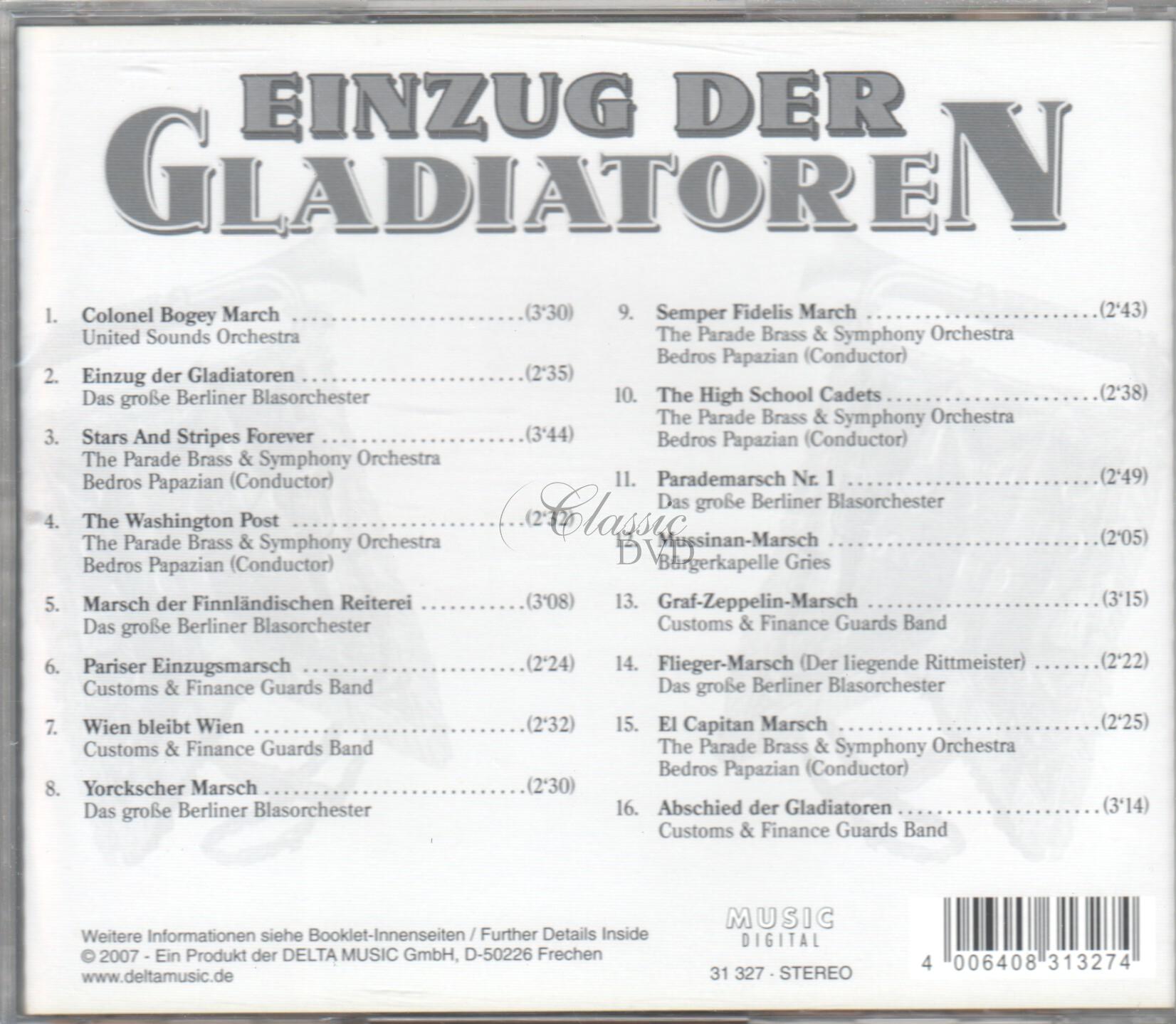 EINZUG DER GLADIATOREN German marches (CD)