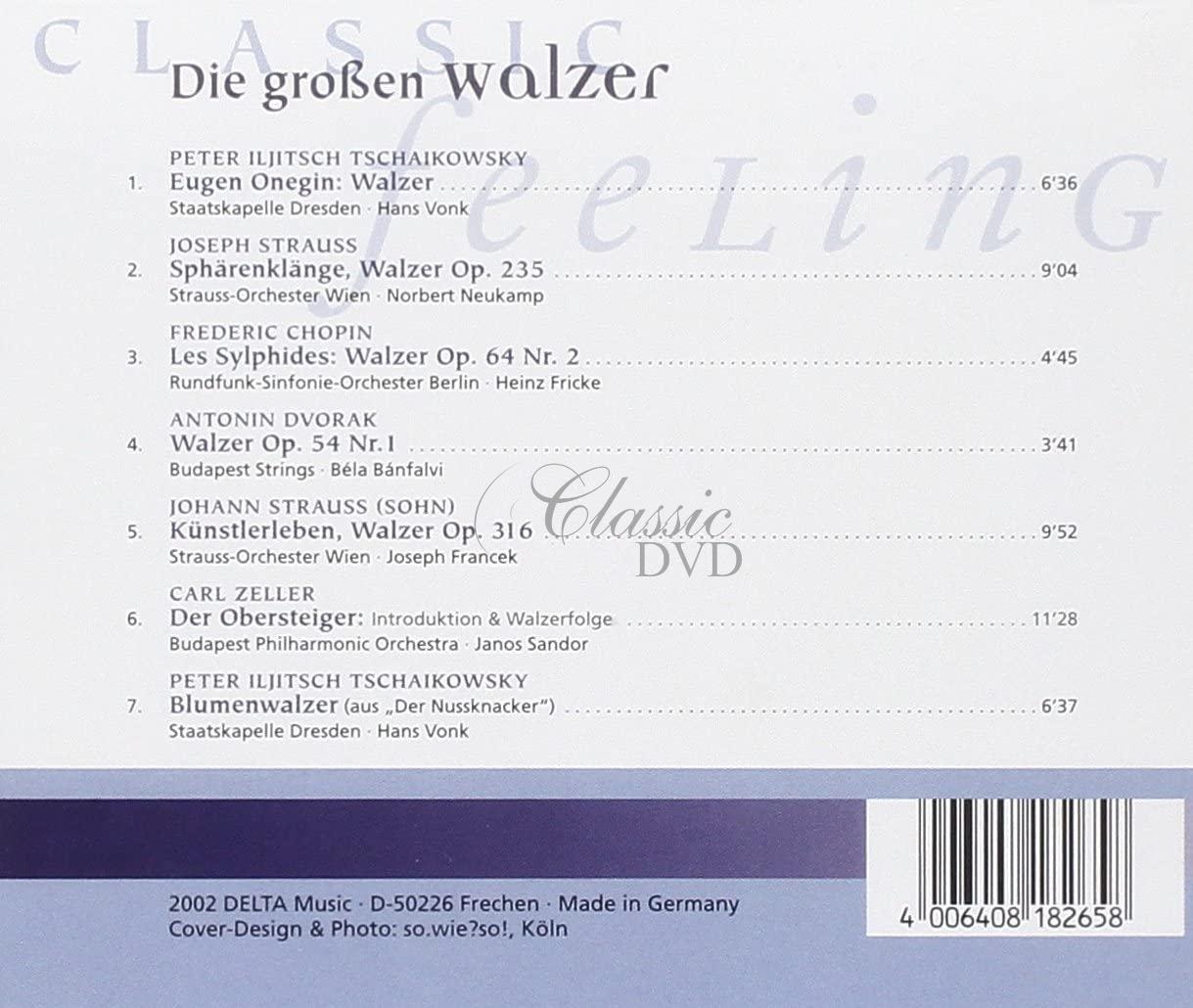 WALZER Strauss Chopin Dvorak Tchaikovsky Zeller / Valčíky - The Best Of (CD)