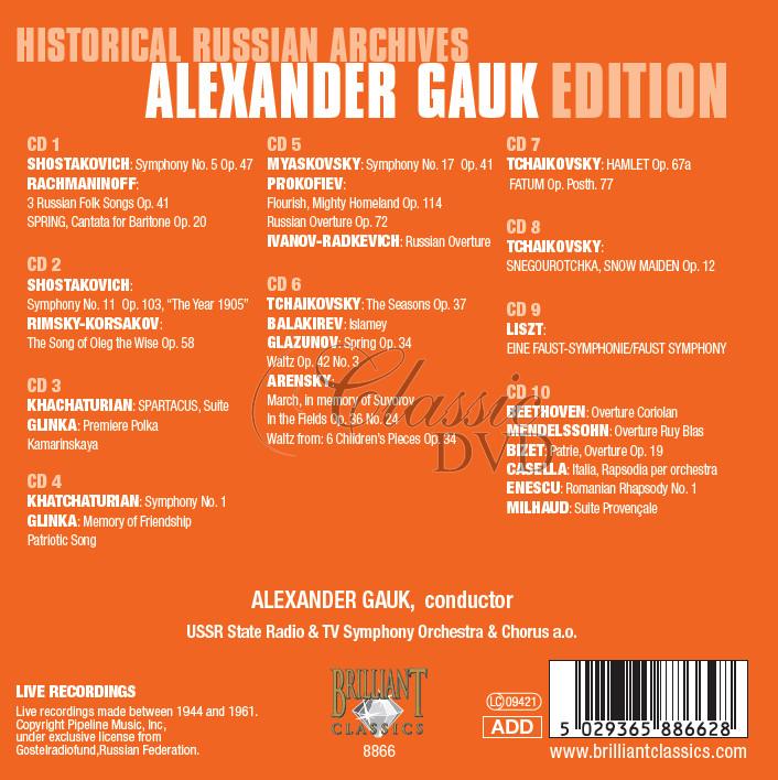 ALEXANDER GAUK Historické ruské archivy Vol.1  - SBĚRATELSKÁ EDICE (10CD)