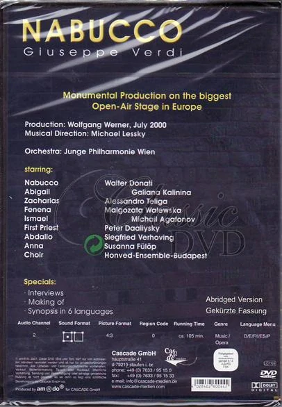 VERDI,G.: Nabucco - Opera (DVD)