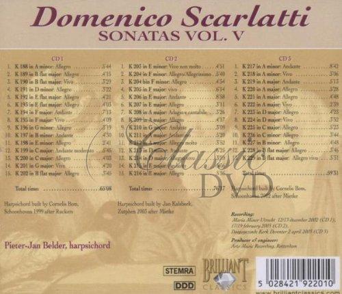 SCARLATTI,D.: Kompletní sonáty / Complete sonatas Vol.V K188-229 (3CD)