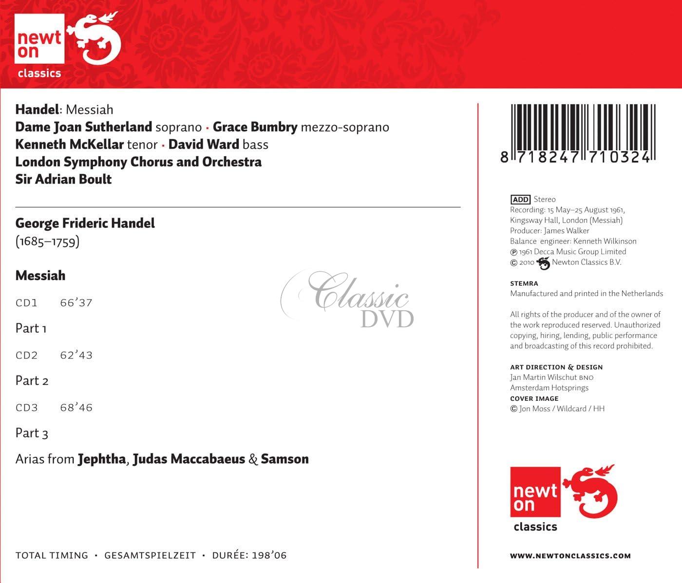 HÄNDEL,G.F.: Mesiah / Mesiáš & Arias from Jephta, Mudas Macabaeus & Samson (3CD)