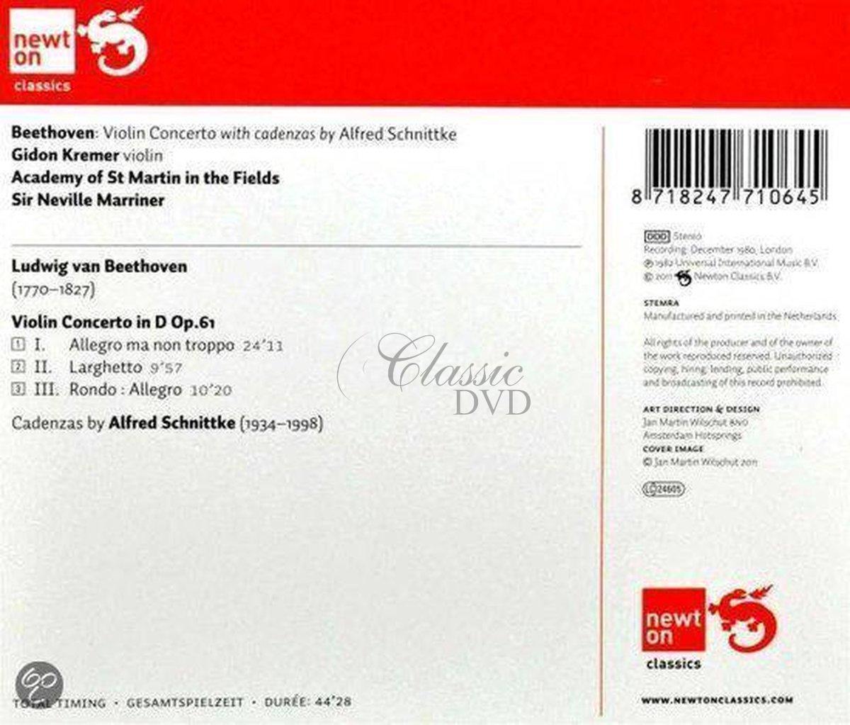 Beethoven: Violin Concerto in D major, Op. 61 (CD)