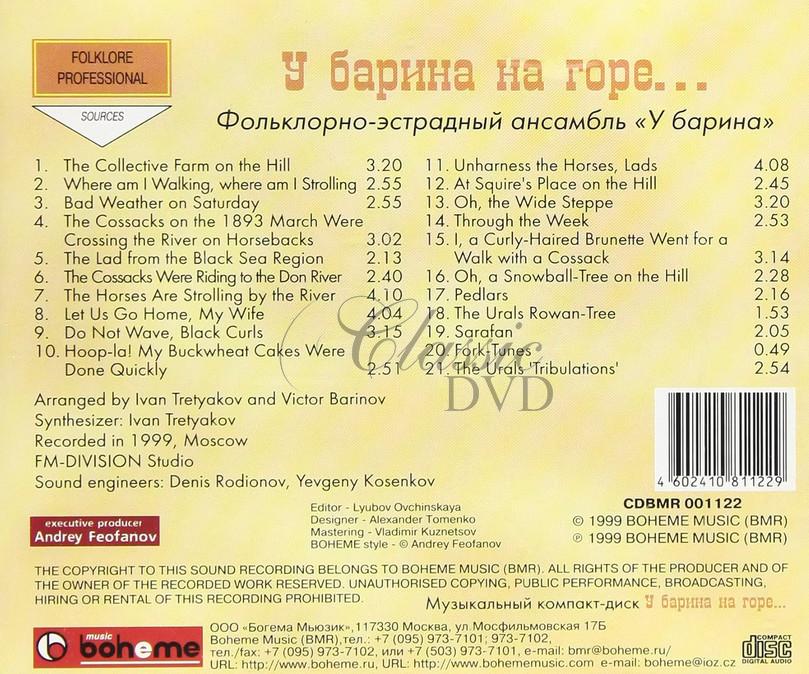 TRADIČNÍ RUSKÉ PÍSNĚ: Russian Traditional Folk - U BARINA NA GORE (CD)