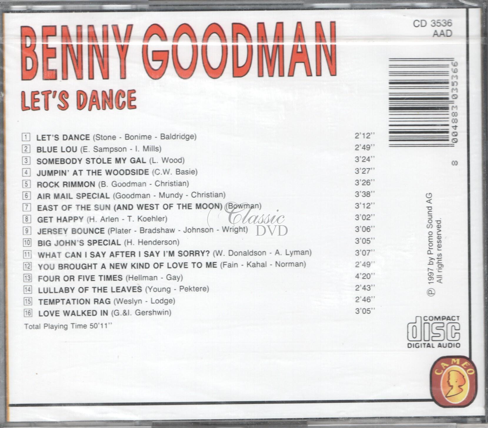 BENNY GOODMAN: Let`s Dance - Originální nahrávky (CD)