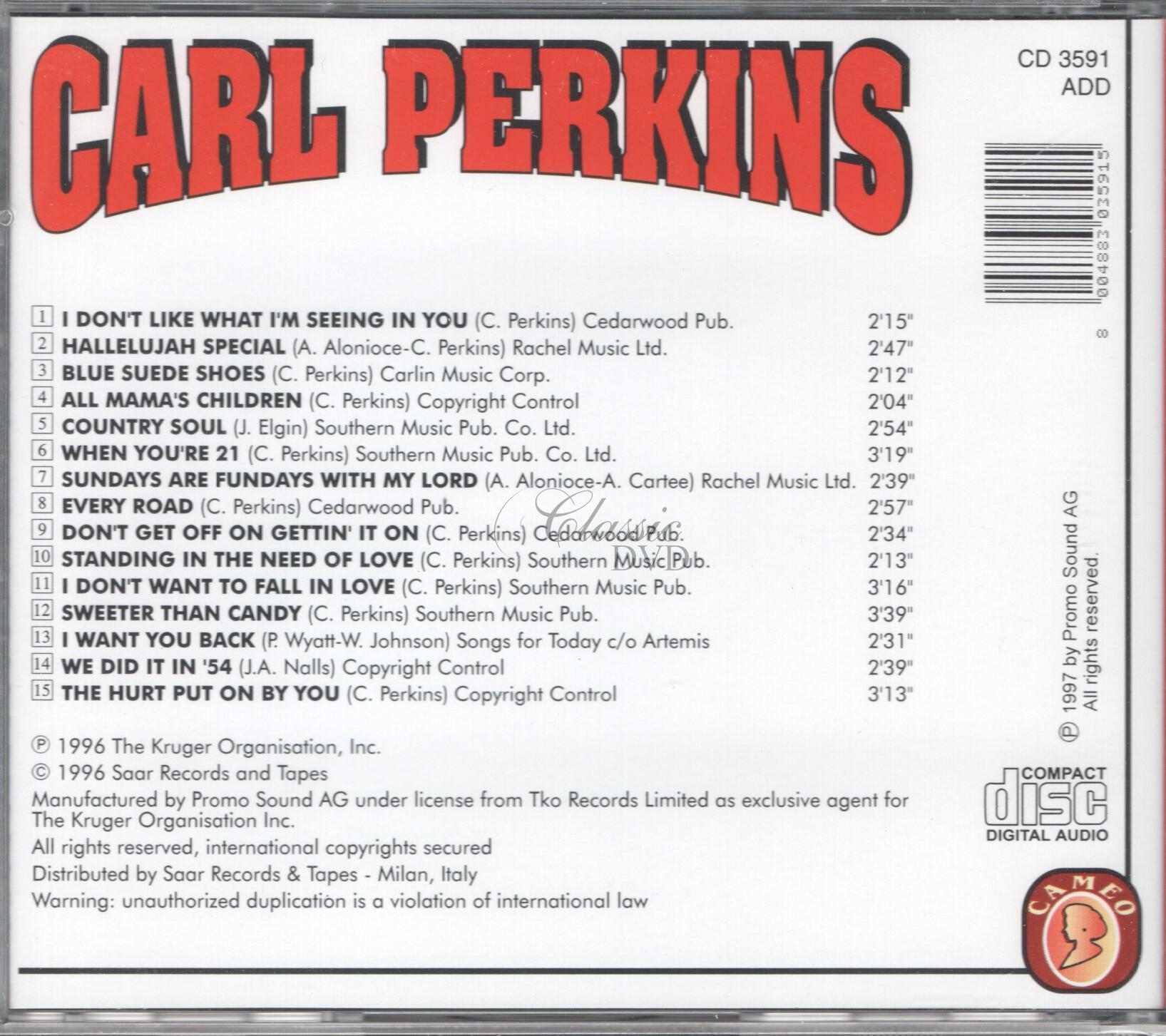 CARL PERKINS: The Best Of - originální nahrávky (CD)