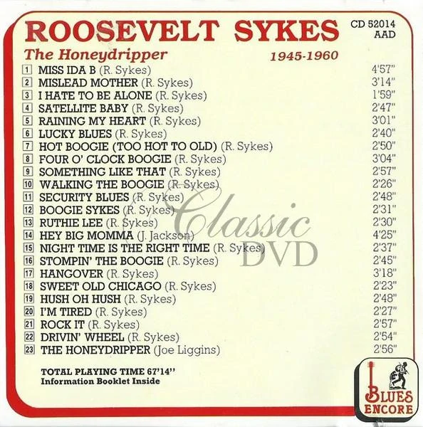ROOSEVELT SYKES: The honeydripper 1945-60 (CD)