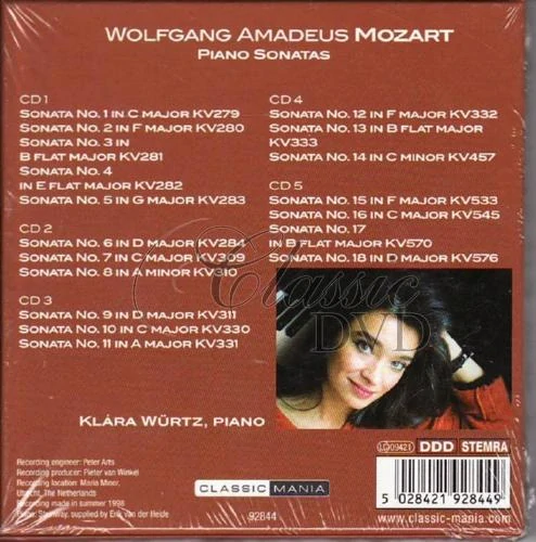 MOZART,W.A.: Piano sonatas (5CD)