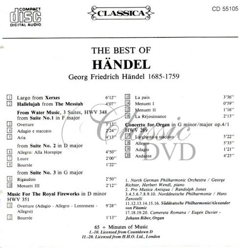 HÄNDEL,G.F.: The Best Of - Nejznámější skladby (CD)