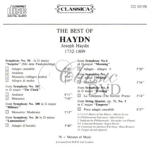 HAYDN,J.: The Best Of - Nejznámější skladby (CD)