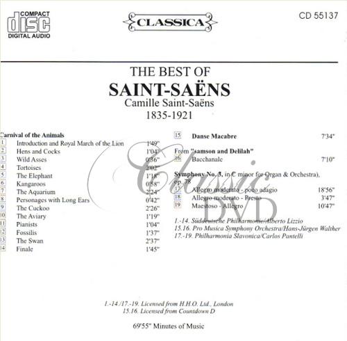SAINT-SAËNS,C.: The Best Of - Nejznámější skladby (CD)